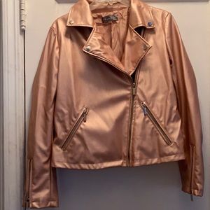 Bagatelle MotoJacket Iridescent Pink Faux Leather